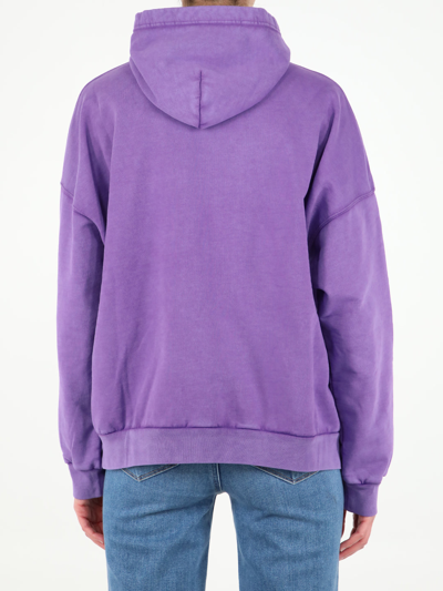 Shop Balenciaga Unity Lilac Hoodie In Black