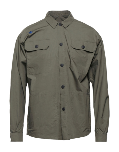 Shop The Editor Man Shirt Military Green Size L Cotton