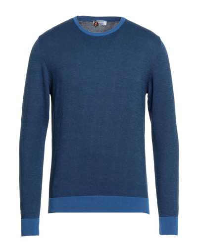 Shop Heritage Man Sweater Blue Size 44 Cotton