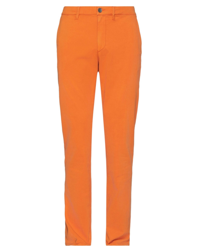 Shop Jeckerson Man Pants Orange Size 33 Cotton, Elastane