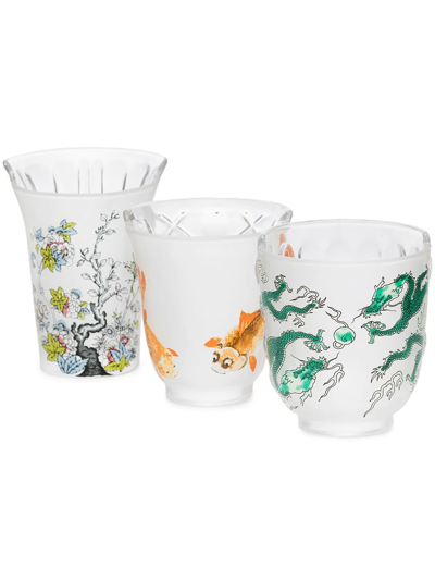 Shop Seletti Aglaura Glass Set In Neutrals