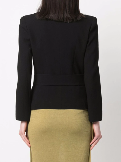 Pre-owned John Galliano 1990s Single-breasted Belted Jacket In Black