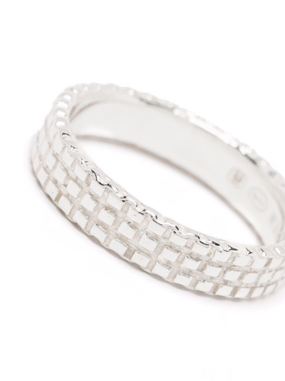 Shop Wouters & Hendrix Chain-texture Band Ring In Silver