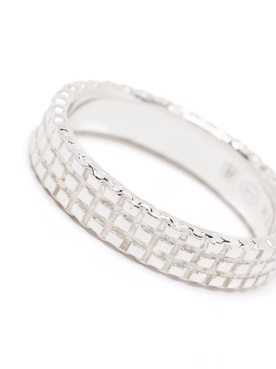 Wouters & Hendrix Chain-texture Band Ring In Silver