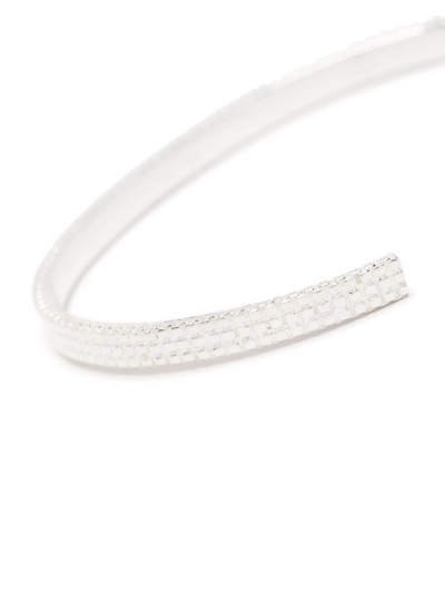 Shop Wouters & Hendrix Chain-texture Bangle Bracelet In Silver