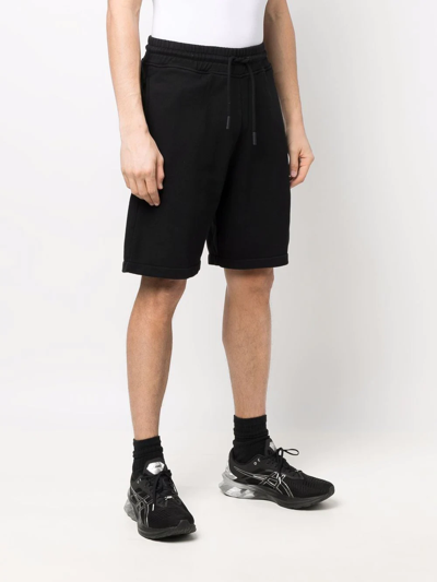Marcelo Burlon County Of Milan Marcelo Burlon Bermuda In Felpa In Black