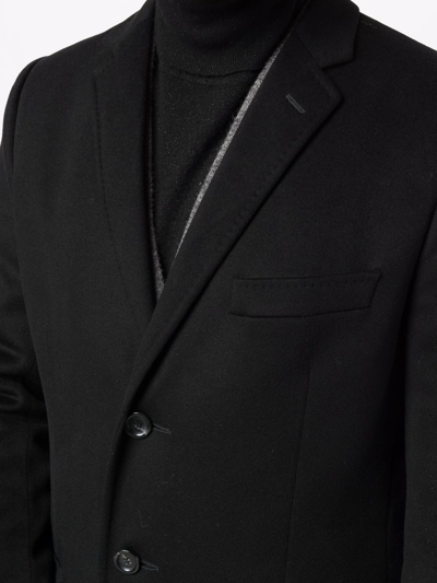 Pre-owned Dolce & Gabbana 2000s Notched Lapels Single-breasted Coat In Black