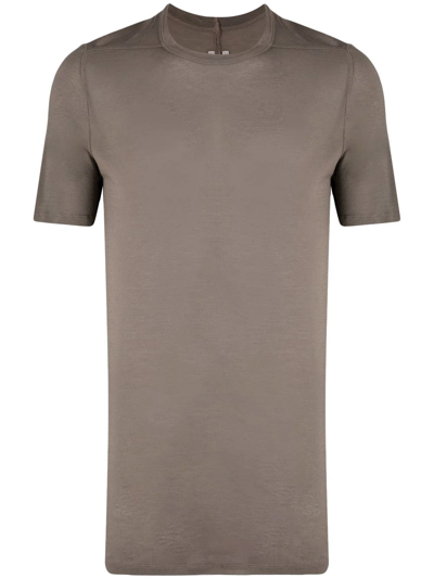 Shop Rick Owens Level Longline T-shirt In Grey