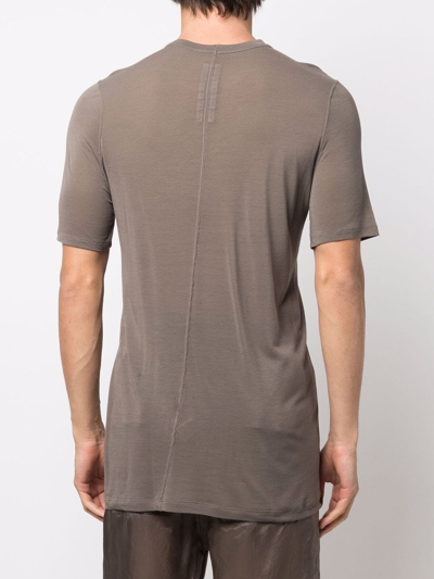 Shop Rick Owens Level Longline T-shirt In Grey