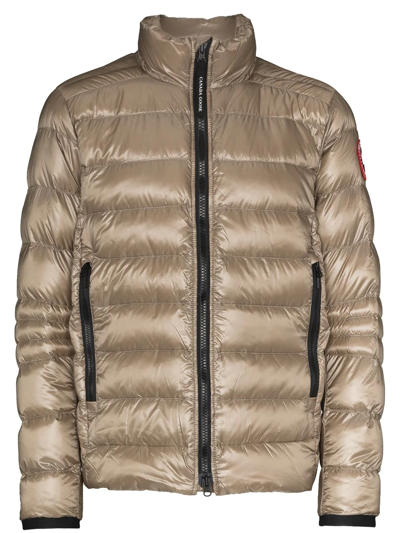 Shop Canada Goose Crofton Puffer Jacket In Neutrals
