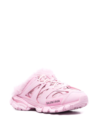 Shop Balenciaga Track Mule Sneakers In Pink
