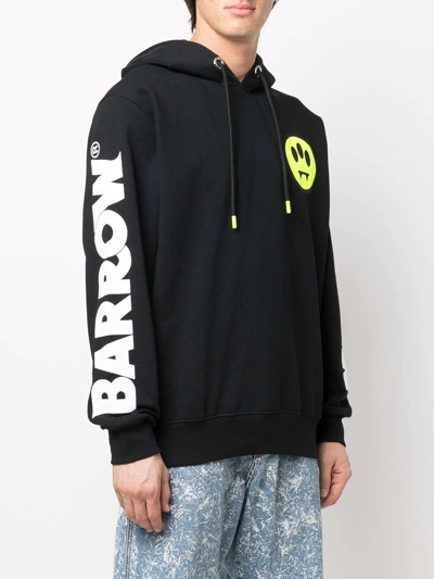 Shop Barrow Logo-print Hoodie In Black