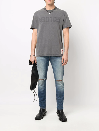 Golden Goose Golden M`s Regular T-shirt Distressed Cotton Jersey