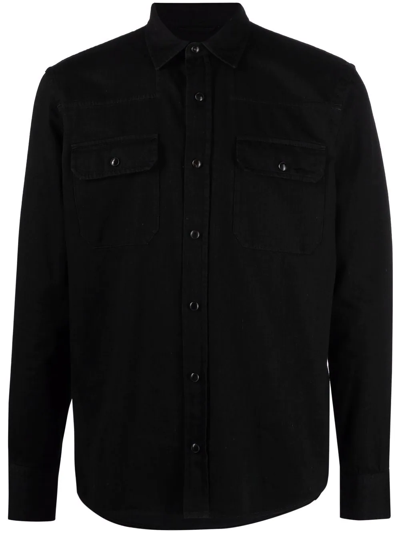 Shop Ermenegildo Zegna Multiple Pocket Long-sleeve Shirt In Black