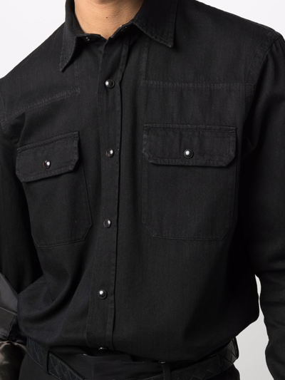 Shop Ermenegildo Zegna Multiple Pocket Long-sleeve Shirt In Black