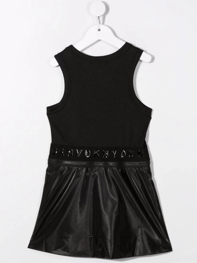 Shop Dkny Detachable-skirt Dress In Black