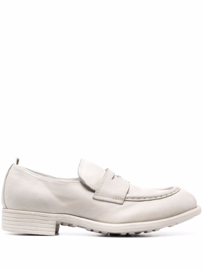 Shop Officine Creative Slip-on Leather Loafers In White