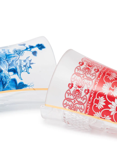 Seletti Multicoloured Hybrid Clarice Glasses Set In Neutrals