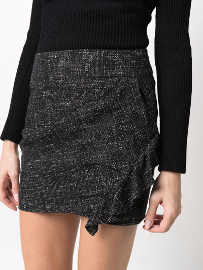 Shop Iro Yoni Tweed Mini Skirt In Black