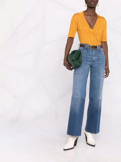 Shop Victoria Beckham High-rise Wide-leg Jeans In Blau