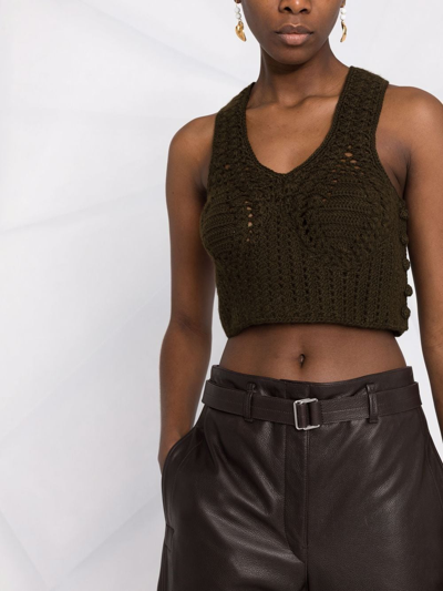 Ulla Johnson Women's Belle Crochet Bra Top In Grün