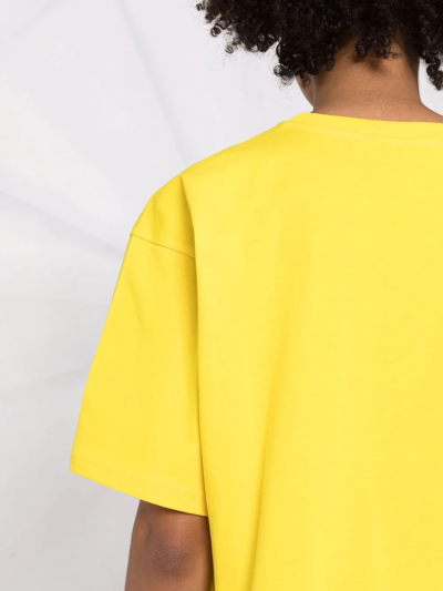 Moschino Couture Organic Cotton T-shirt In Gelb