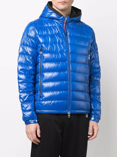 Moncler Galion Hooded Quilted Down Coat In Blue | ModeSens