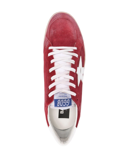 Shop Golden Goose Ball Star Low-top Sneakers In Red
