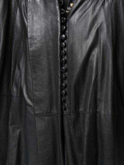 Pre-owned Gianfranco Ferre 1980s Single-breasted Leather Jacket In Black