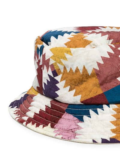 Shop Isabel Marant Haley Colourblock Bucket Hat In Yellow