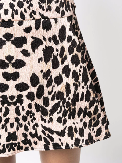 Shop Roberto Cavalli Leopard-print A-line Skirt In Pink