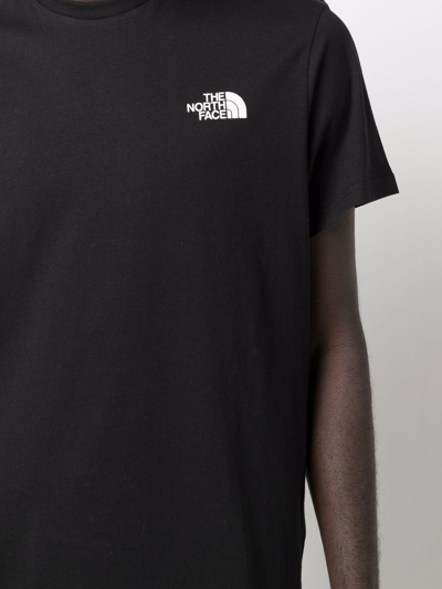 The North Face Red Box Logo Cotton T-shirt In Black | ModeSens