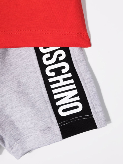 Shop Moschino Logo-print Short Tracksuit In Red