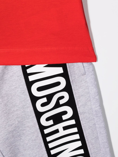 Shop Moschino Logo-print Short Tracksuit Set In Red