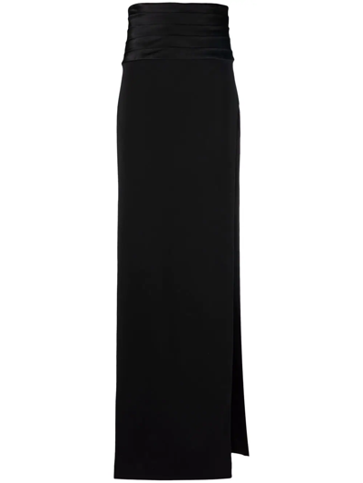 Shop Monot High-waist Maxi Skirt In Black