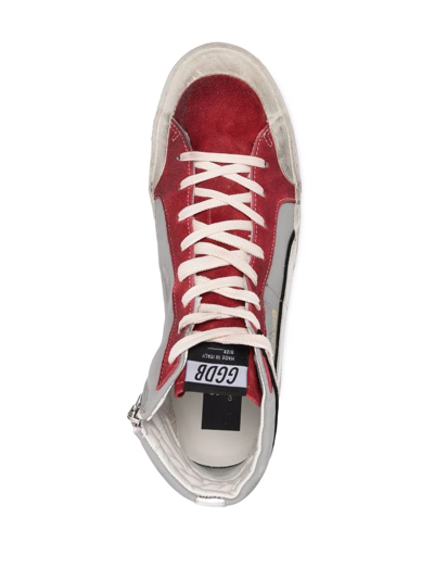 Shop Golden Goose Slide High-top Sneakers In Grey