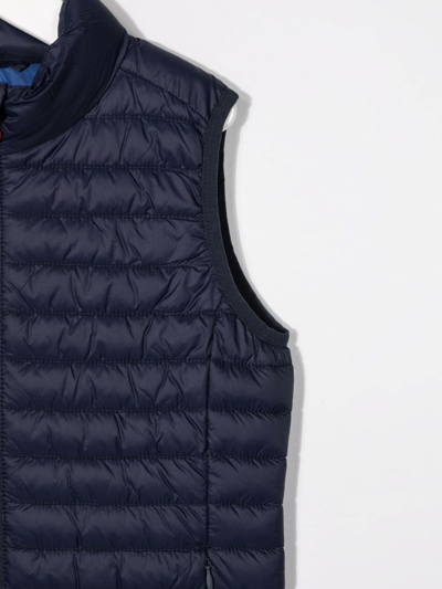 Shop Save The Duck Zip-up Padded Gilet In Blue