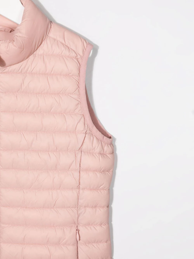 Shop Save The Duck Zip-up Padded Gilet In Pink