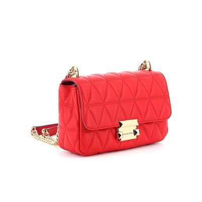 Shop Michael Kors Bright Red Small Sloan Matelasse Leather Bag
