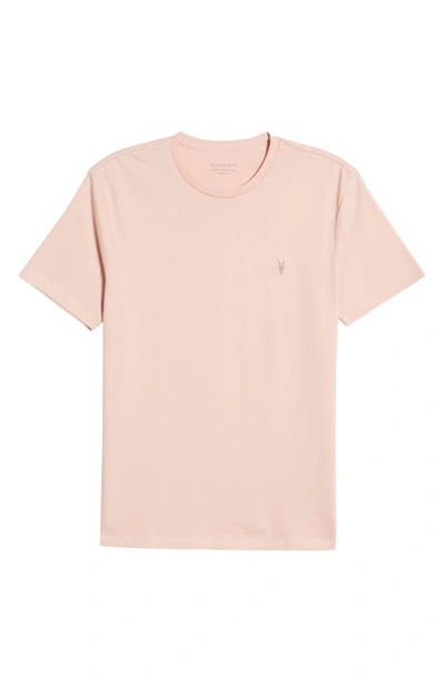 Shop Allsaints Brace Tonic Crewneck T-shirt In Bitter Pink