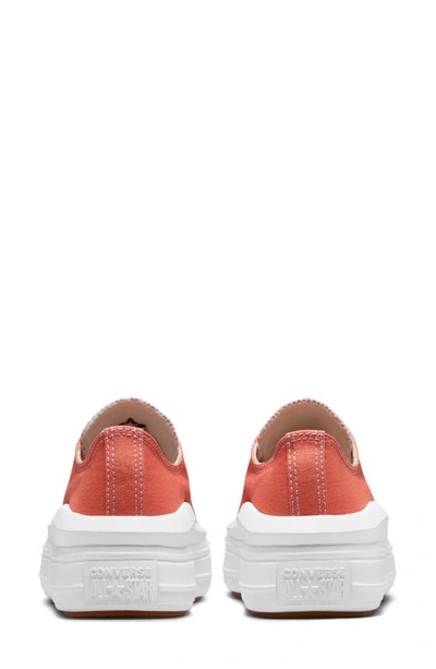 Shop Converse Chuck Taylor® All Star® Move Low Top Platform Sneaker In Bright Madder/ White/ White