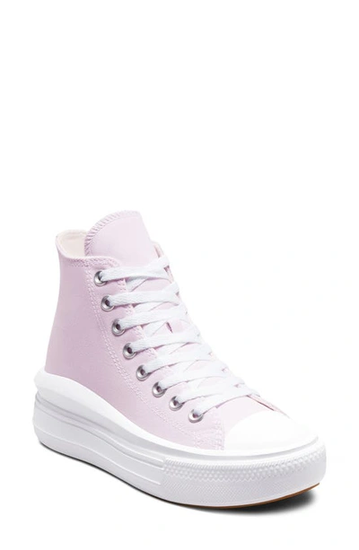 Shop Converse Chuck Taylor® All Star® Move High Top Platform Sneaker In Pale Amethyst/ White/ White