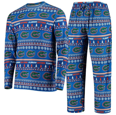 Shop Concepts Sport Royal Florida Gators Ugly Sweater Knit Long Sleeve Top And Pant Set