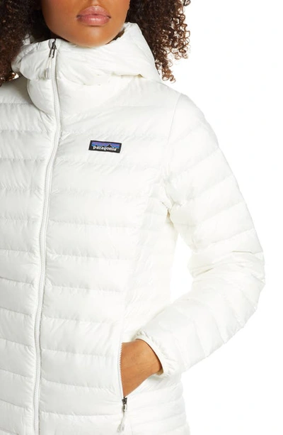 Shop Patagonia Quilted Water Resistant Down Coat In Birch White