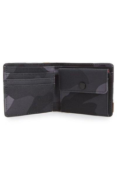 Shop Herschel Supply Co Roy Rfid Wallet In Night Camo/ Grey/ Black