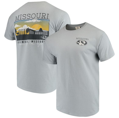 Shop Image One Gray Missouri Tigers Comfort Colors Campus Scenery T-shirt
