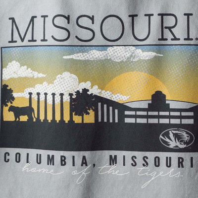 Shop Image One Gray Missouri Tigers Comfort Colors Campus Scenery T-shirt