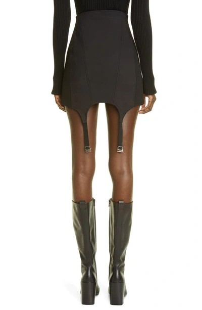 Shop Dion Lee High Waist Corset Front Garter Miniskirt In Black