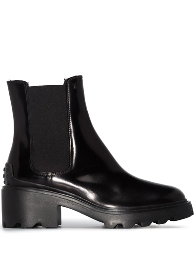 Tod's Carriage 60mm Chelsea Boots In Black