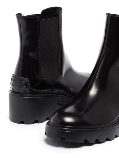 Shop Tod's Carriage 60mm Chelsea Boots In Black